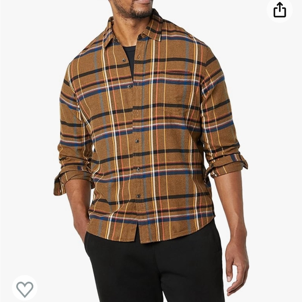 Amazon Essentials Men's Slim-Fit Long-Sleeve Flannel Shirt NWT XL